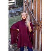 Poncho tijolinho lã - Ref. 02110 - Areia