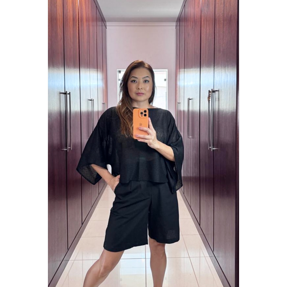 Blusa Eli Shine - Ref. 23007 - Shine preto