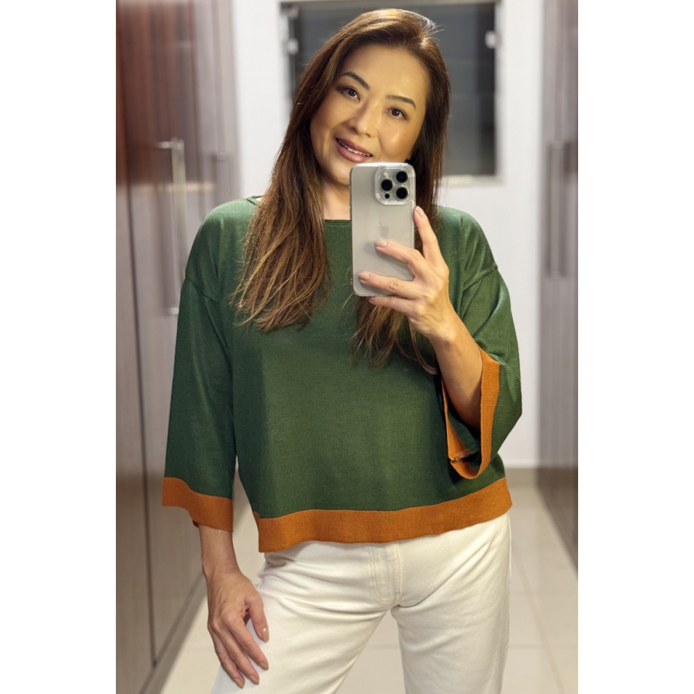 Blusa Luisa - Ref. 02207 - Cobre/Verde