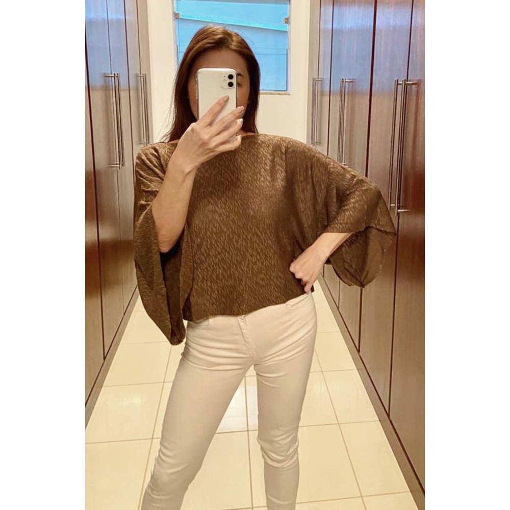 Blusa flame - Ref. 01815 - Marrom