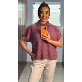 Blusa gola canelada avesso ampla - Ref.02509 - Vinho