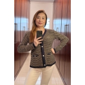 Casaqueto 4 botões Milano - Ref. 02318 - Marinho/ Linhaça