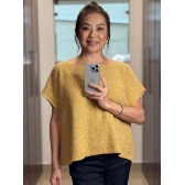 Blusa canoa ampla avesso - Ref.02512 - Linhaça dourada