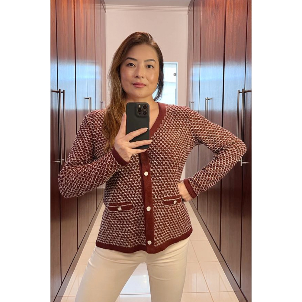 Casaqueto 4 botões Milano - Ref. 02318 - Vinho