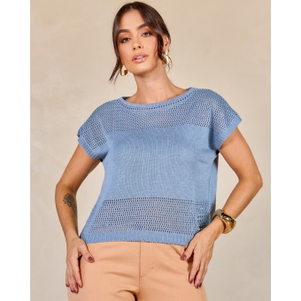Blusa furinhos mescla - Ref. 26010