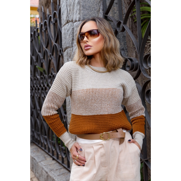 Blusa Tiradentes - Ref. 02405 - Mostarda/Areia