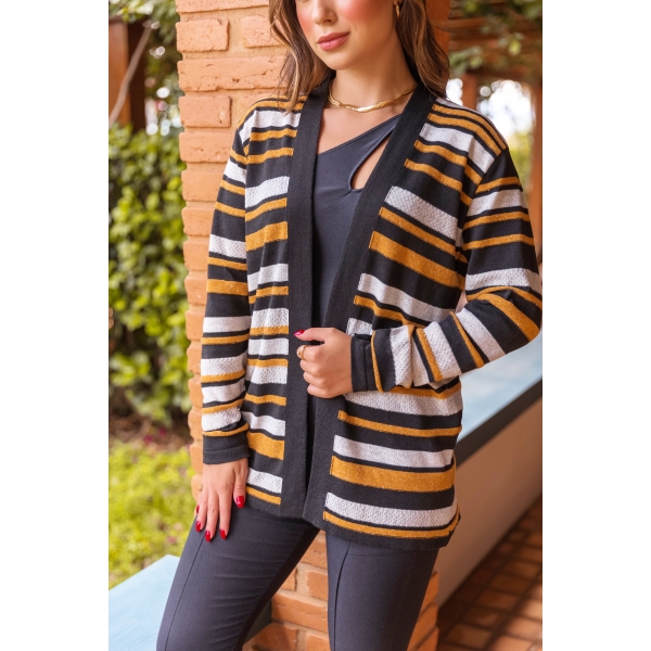 Casaco mix - Ref. 02217 - Mix mostarda