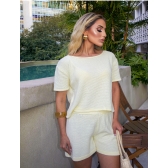 Conjunto Pérola - Ref. 26009 - Amarelo manteiga