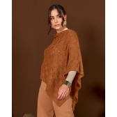 Ponchinho quadriculado Ref - 02610 - Caramelo