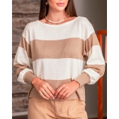 Blusa Kyoto - Ref. 02208 - Preto/Off white