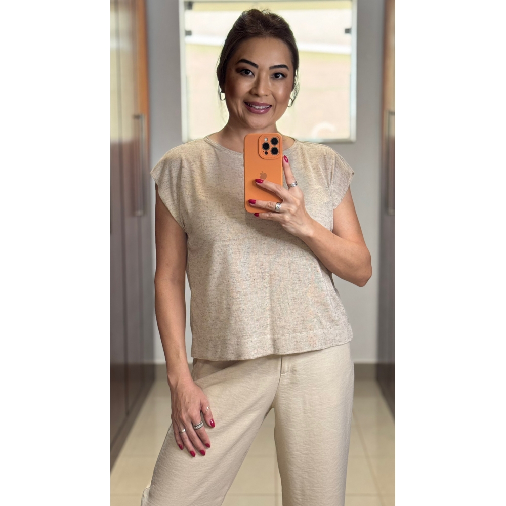 Blusa Yasmin - Ref.25007 - Linho papiro