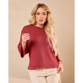 Blusa Carol fendas Ref. 02603 - Vermelho Páprica