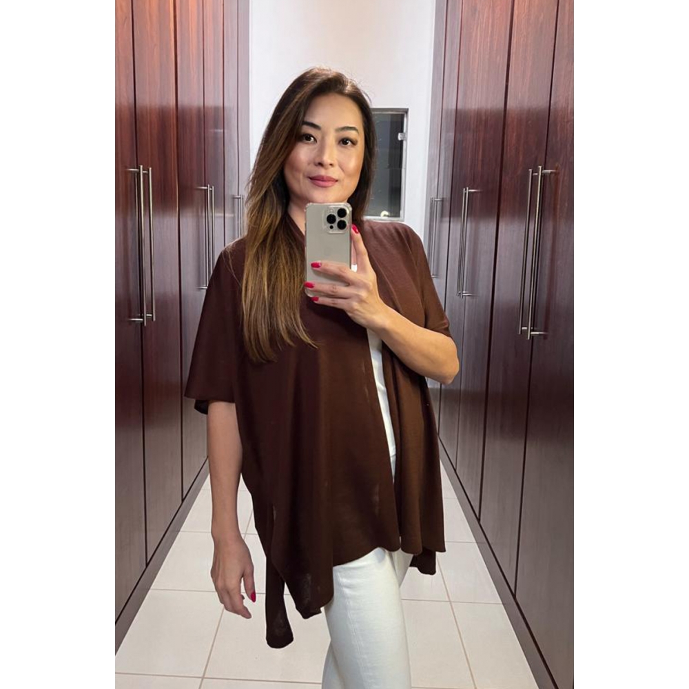 Kimono liso - Ref. 02023 - Marrom