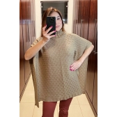 Poncho tijolinho lã - Ref. 02110 - Khaki