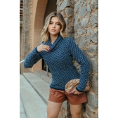 Blusa gola boba colmeia - Ref. 02310 - Borgonha