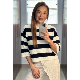 Blusa colmeia listras - Ref. 02605