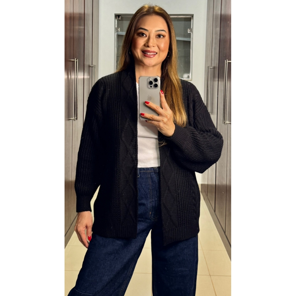 Casaco Aran Lia Ref - 02613 - Preto