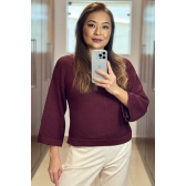 Blusa links ampla - Ref. 02431 - Vinho