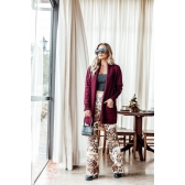 Casaco com bolsos lã - Ref. 02101 - Vinho