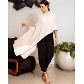 Poncho assimétrico - Ref. 02201 - Areia