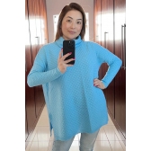 Blusa ampla pontinhos - Ref. 02238 - Azul céu