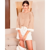 Blusa Luisa - Ref. 02207 - Areia/Khaki