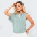 Blusa assimétrica laço - Ref. 26006 - Verde trevo
