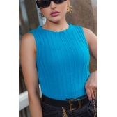 Regata canelada - Ref. 02242 - Jeans