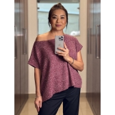Blusa canoa ampla avesso - Ref.02512 - Vinho