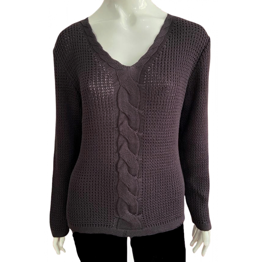 Blusa trança - Ref. 02026 - Preto