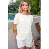 Conjunto Pérola - Ref. 26009 - Amarelo manteiga