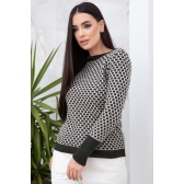 Blusa colmeia - Ref. 02303 - Preto