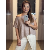 Blusa canoa ampla avesso - Ref.02512 - Rosa claro