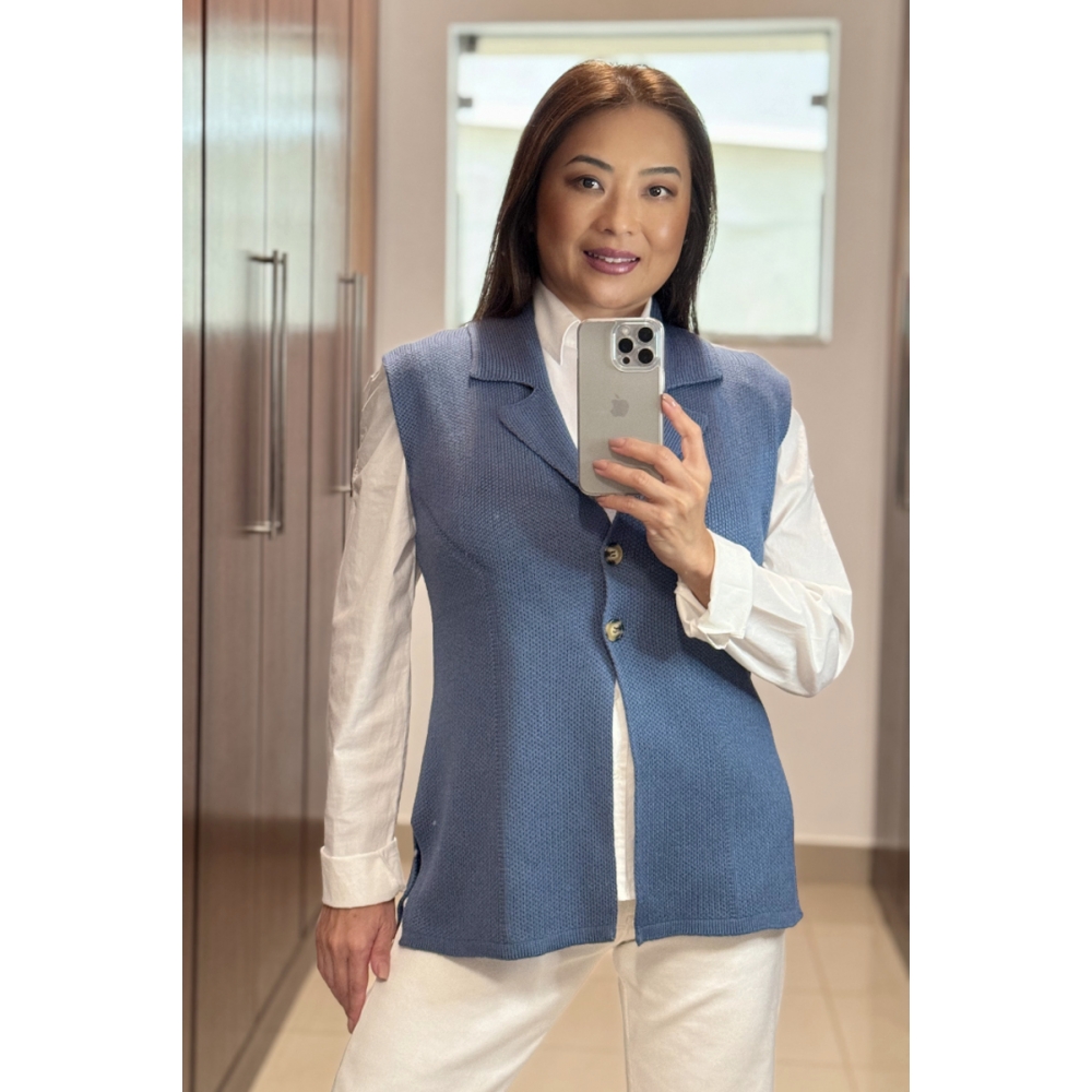 Colete blazer - Ref. 02421 - Jeans