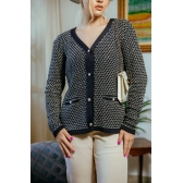 Casaqueto 4 botões Milano - Ref. 02318 - Marinho/ Linhaça