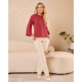 Blusa Carol fendas Ref. 02603 - Vermelho Páprica