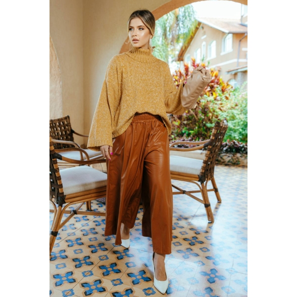 Blusa tranças Milano - Ref. 02316 - Linhaça dourada