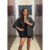 Kimono mousse - Ref.02507 - Preto joy