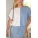 Blusa Serena - Ref. 26004 - Azul claro e off