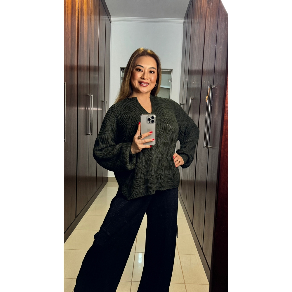 Blusa Thaís Ref - 02612 - Verde escuro