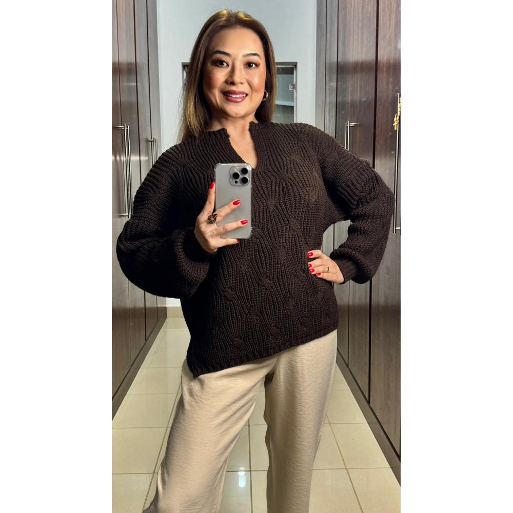 Blusa Thaís Ref - 02612 - Marrom