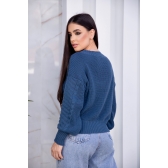 Blusa bolinha trança - Ref. 02301 - Jeans