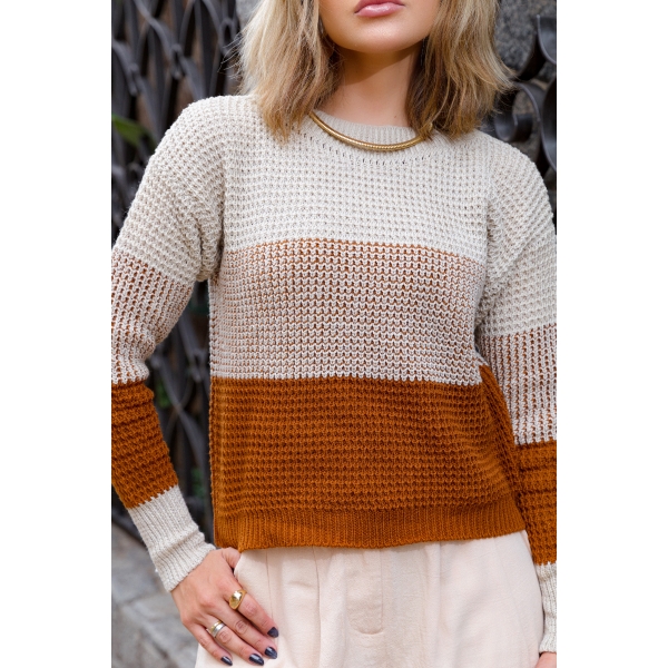 Blusa Tiradentes - Ref. 02405 - Mostarda/Areia