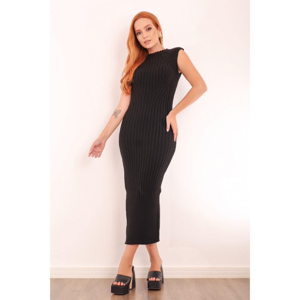 Vestido Midi - Ref. 02407 - Preto