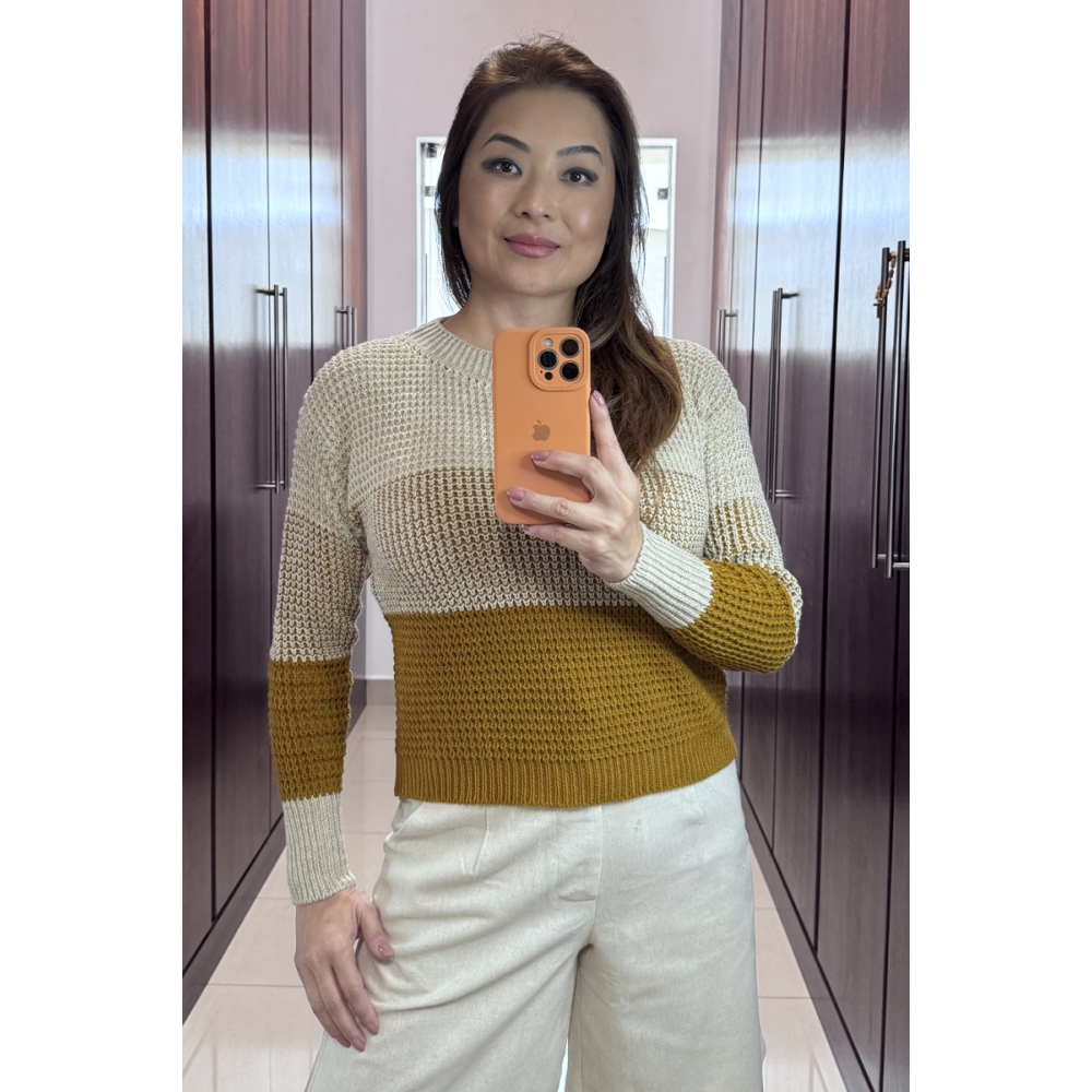 Blusa Tiradentes - Ref. 02405 - Mostarda/Areia