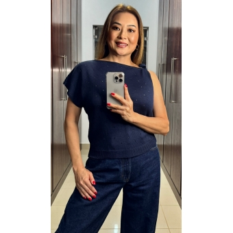 Blusa assimétrica laço - Ref. 26006