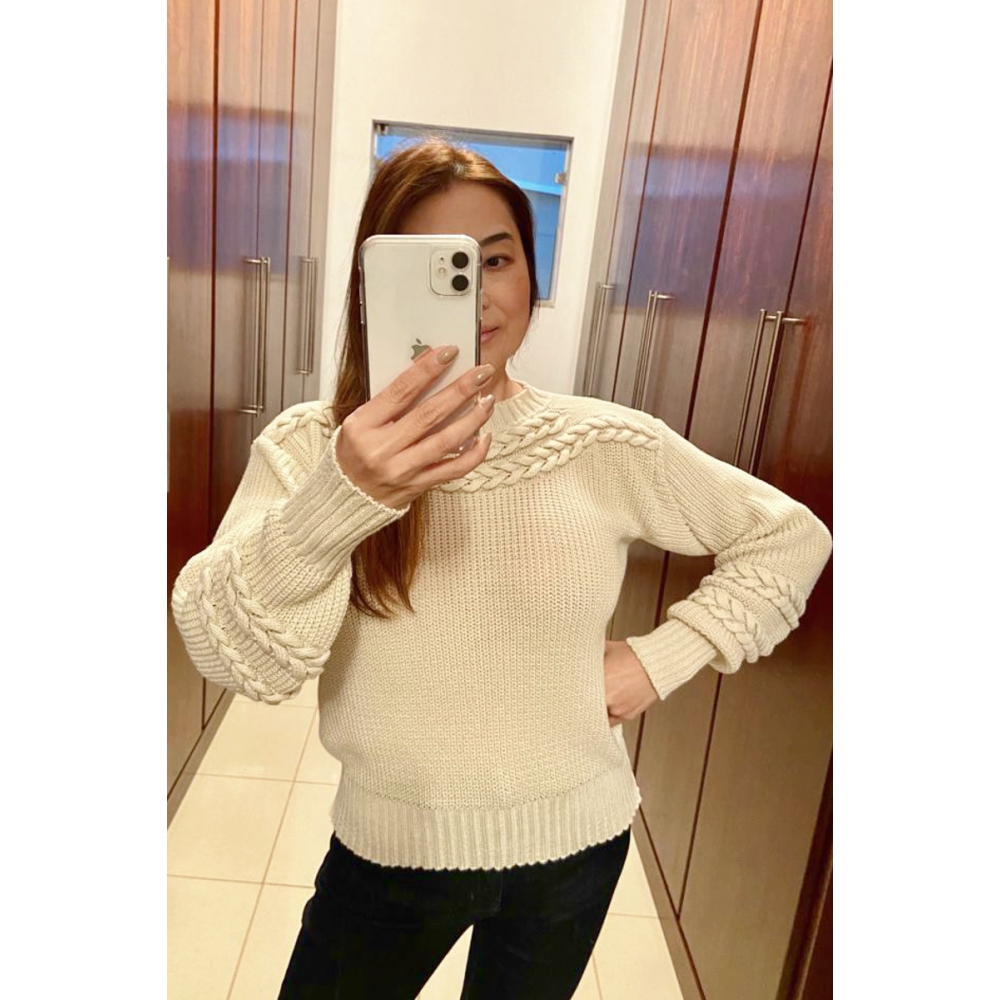 Blusa trançada - Ref. 02230 - Areia