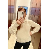 Blusa trançada - Ref. 02230 - Areia