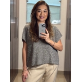 Blusa canoa ampla avesso - Ref.02512 - Khaki