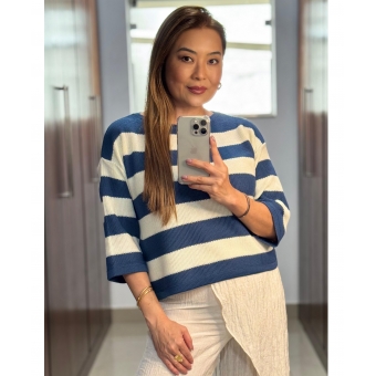 Blusa colmeia listras - Ref. 02605